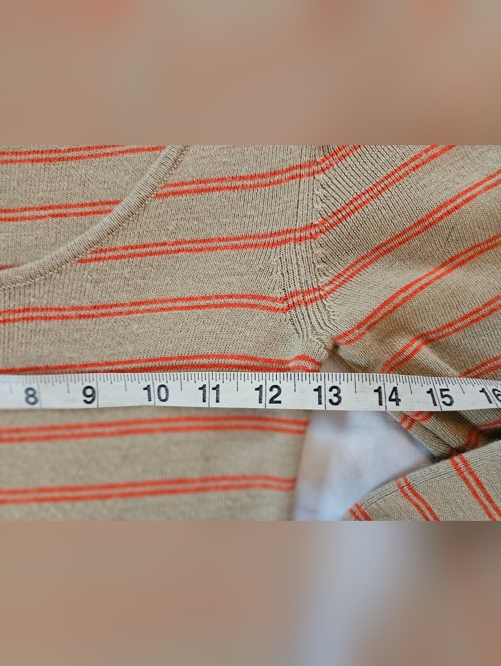 Anthropologie Womens Tan And Orange Striped Elodie Sweater Dress Size Small - Picture 7 of 15